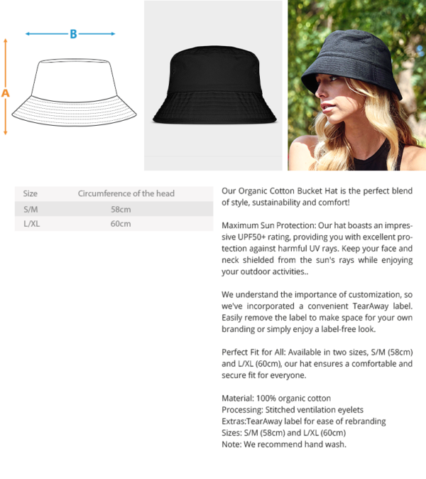 Sand PunkInside - Organic Bucket Hat mit Stick – Bild 2