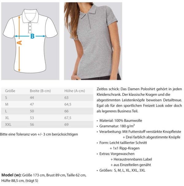 Unifarben PunkInside  - Damen Poloshirt – Bild 5