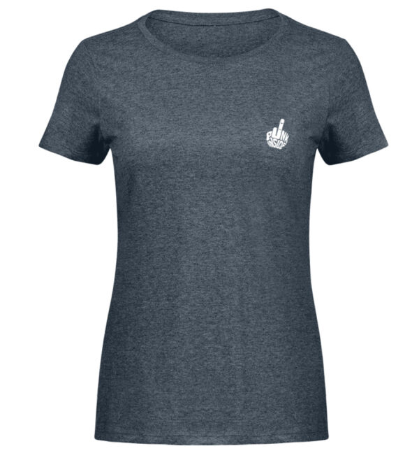Unifarben PunkInside - Damen Melange Shirt-6808